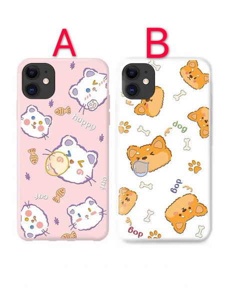 Cat And Dog Phone Case For Iphone6/6S/6P/7/7P/8/8plus/X/XS/XR/Xs max/11/11pro/11pro max