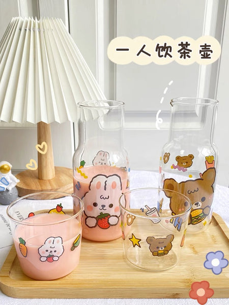 Cute Cartoon Drinking Bottle And Cup