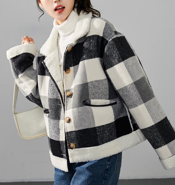 Cute Plaid Coat