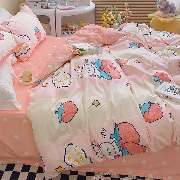 Strawberry Rabbit Bedding Set