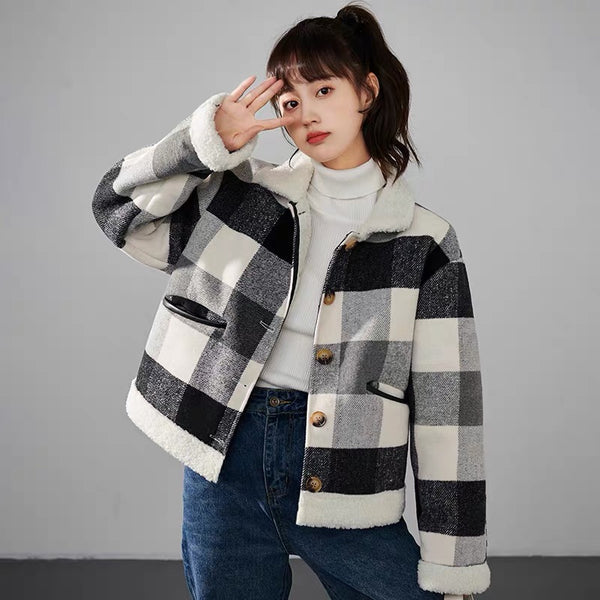Cute Plaid Coat