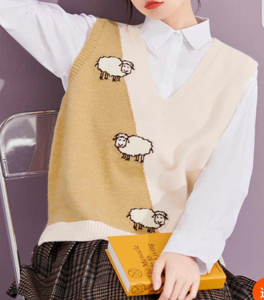 Cute Sheep Knitted Vest