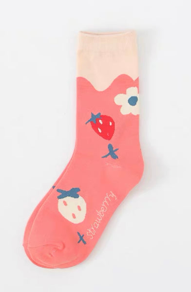 Kawaii Strawberries Socks