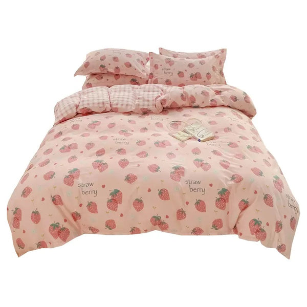 Cute Strawberry Bedding Set