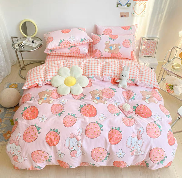 Strawberry Bear Bedding Set