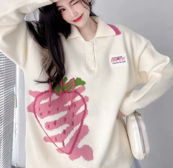 Cute Strawberry Sweater