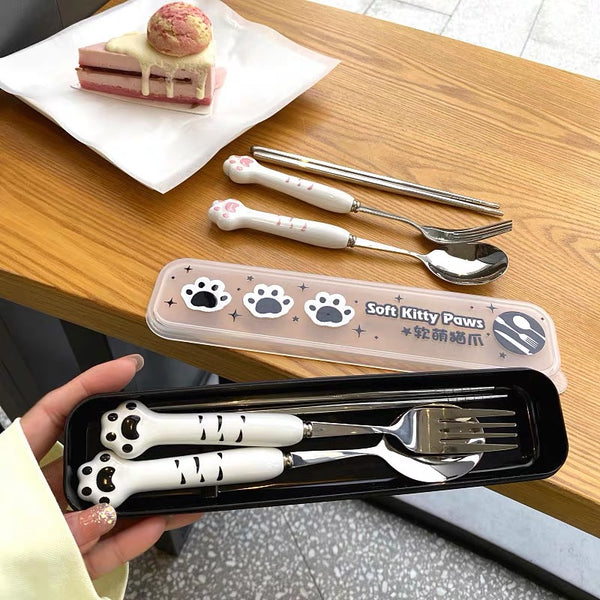 Kawaii Paw Spoon & Fork