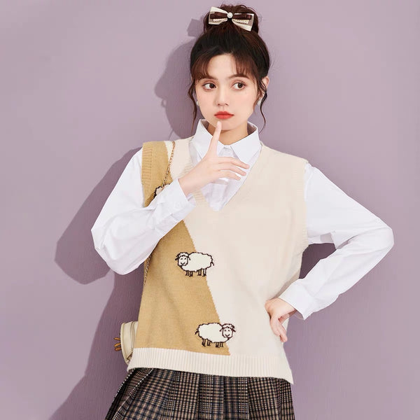 Cute Sheep Knitted Vest