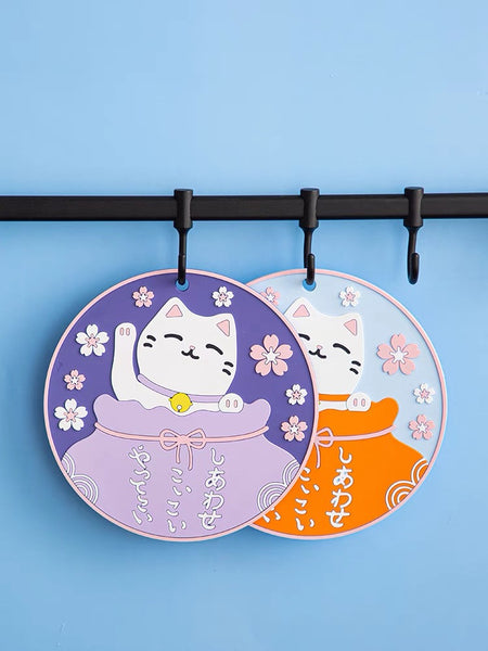 Sakura Cat Cup Mat