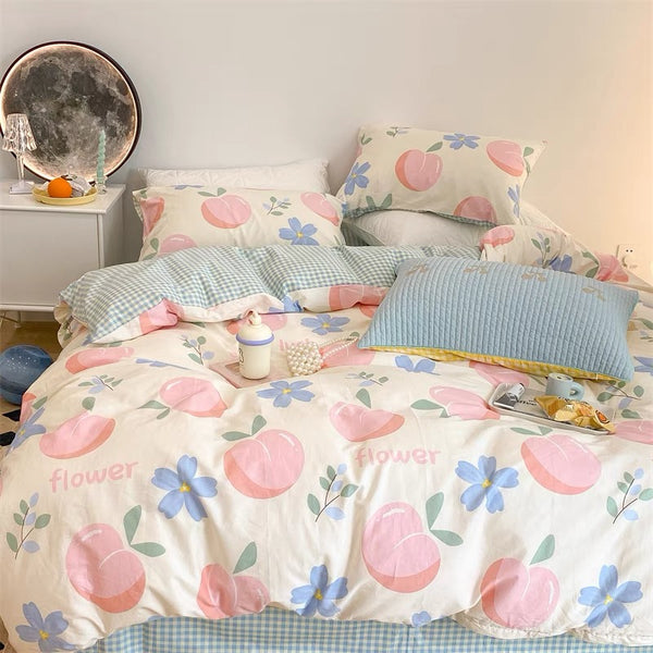 Cute Peach Bedding Set