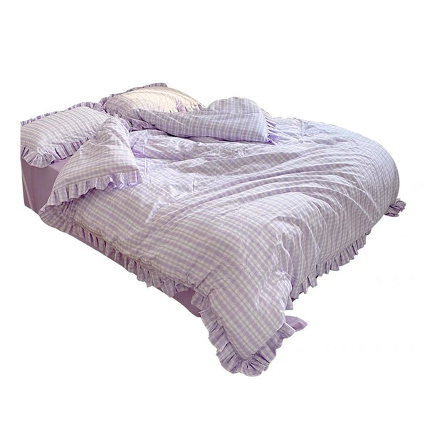 Cute Plaid Bedding Set