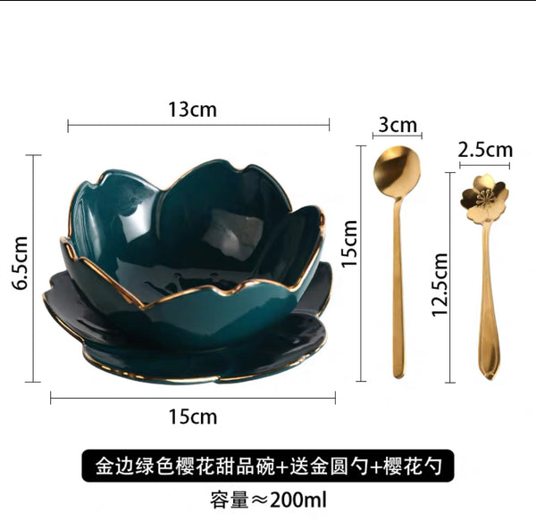 Cute Sakura Bowl And Plate