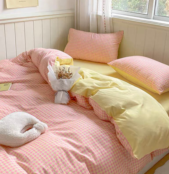 Cute Plaid Bedding Set