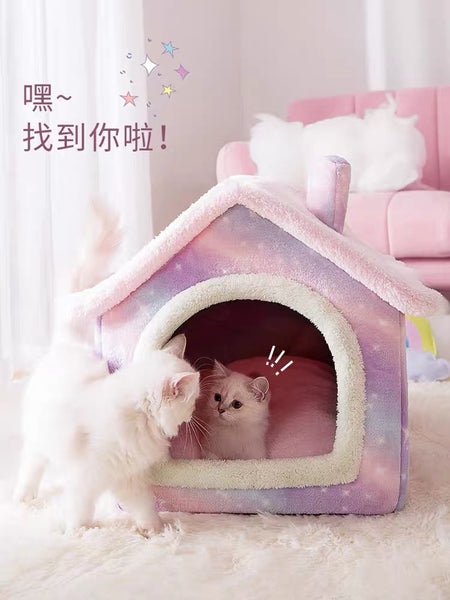 Pastel House Pet Nest