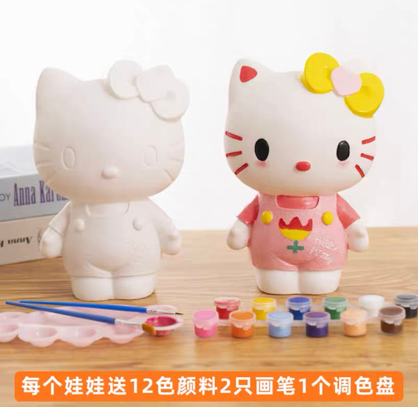 Kawaii Kitty Hand Painted Doll