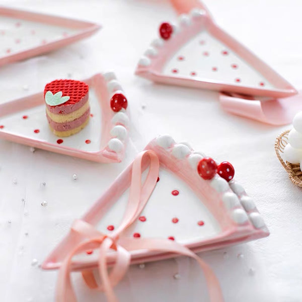 Cute Strawberry Cake Plate