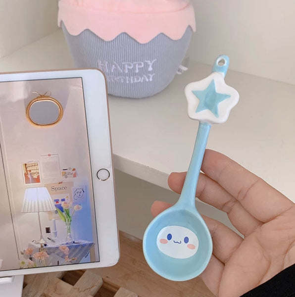Kawaii Cartoon Bowl & Spoon