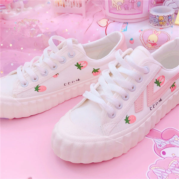 Kawaii Strawberry Shoes
