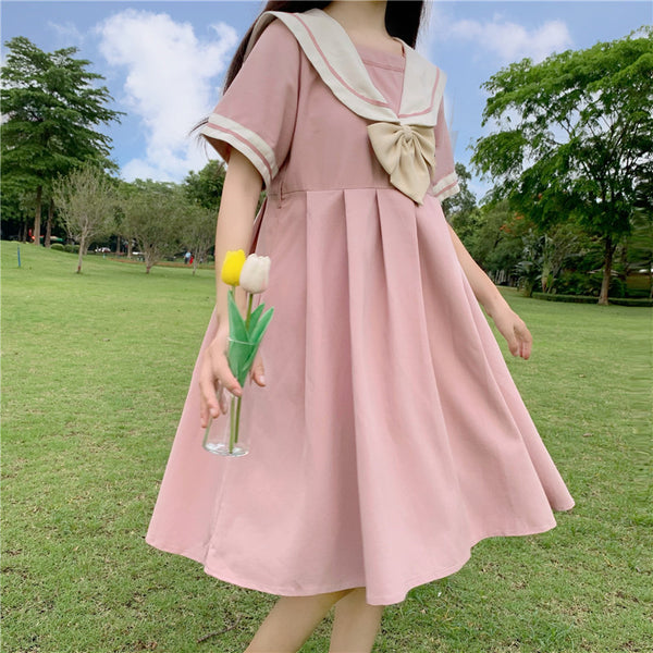 Cute Sailor Bowknot Dress