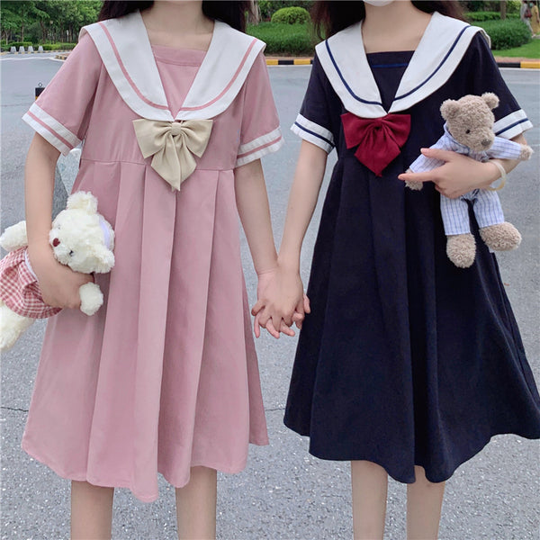 Cute Sailor Bowknot Dress