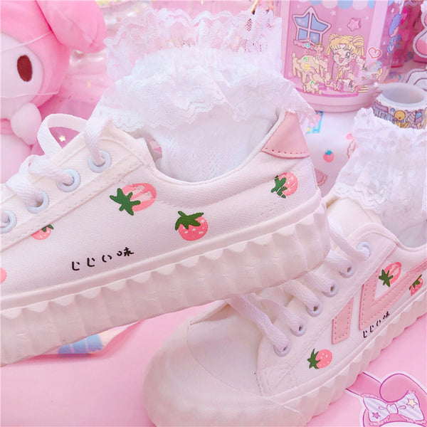 Kawaii Strawberry Shoes