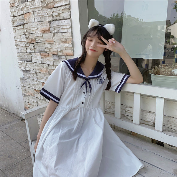 Cute Sailor Collar Dress