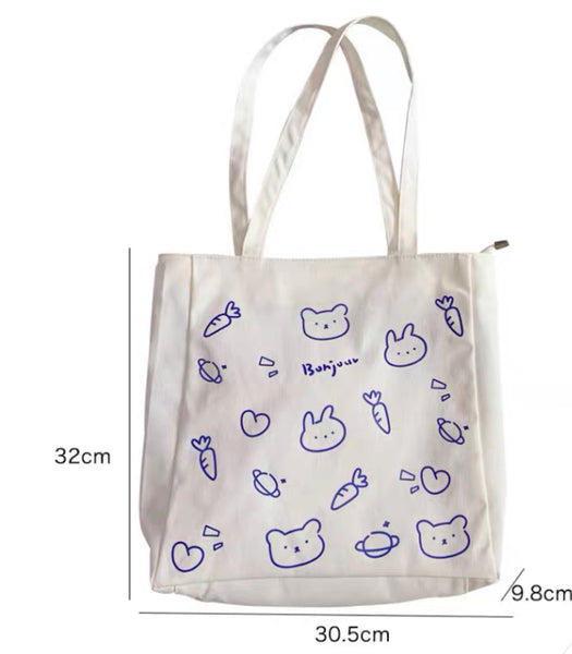 Cute Printed Canvas Bag
