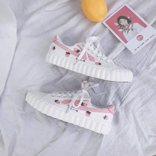 Kawaii Strawberry Shoes
