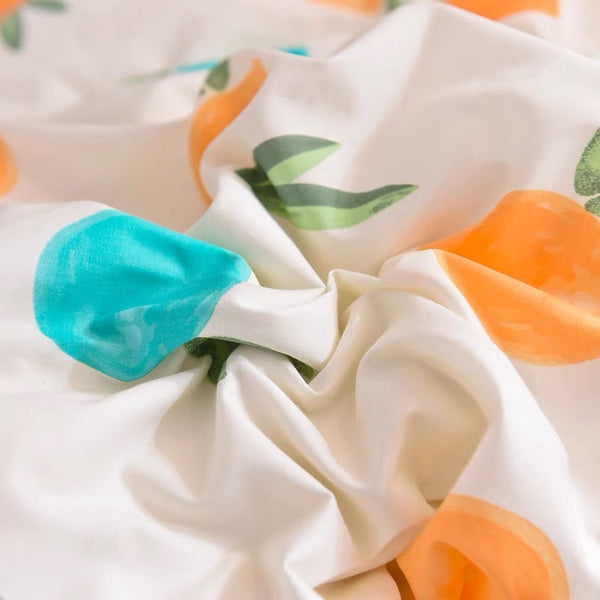 Kawaii Orange Bedding Set