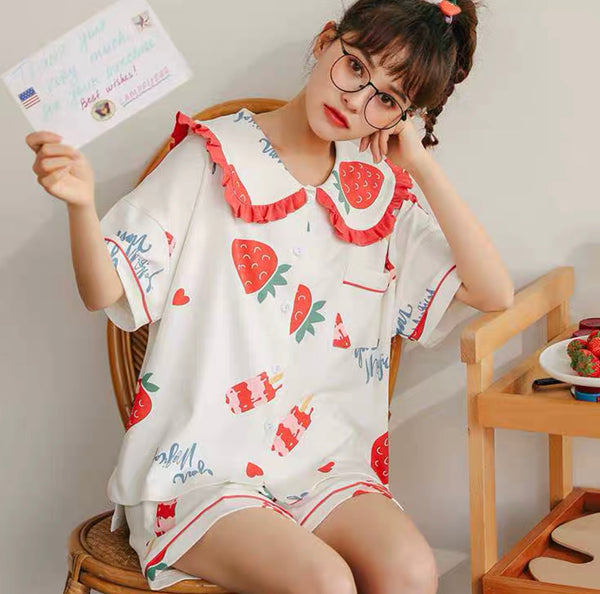 Cute Strawberry Pajamas