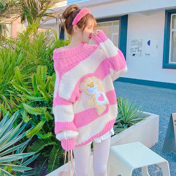 Pinky Bear Sweater