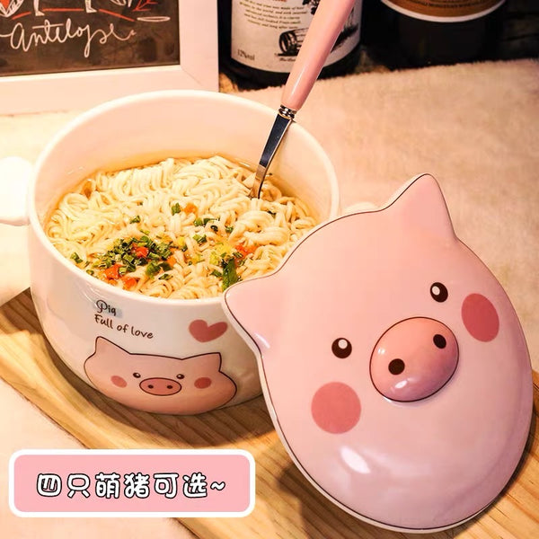 Kawaii Pig Bowl Set