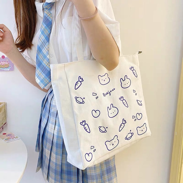 Cute Printed Canvas Bag