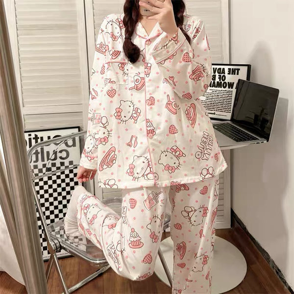Cute Love Kitty Pajamas