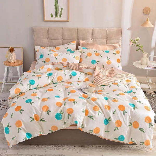 Kawaii Orange Bedding Set