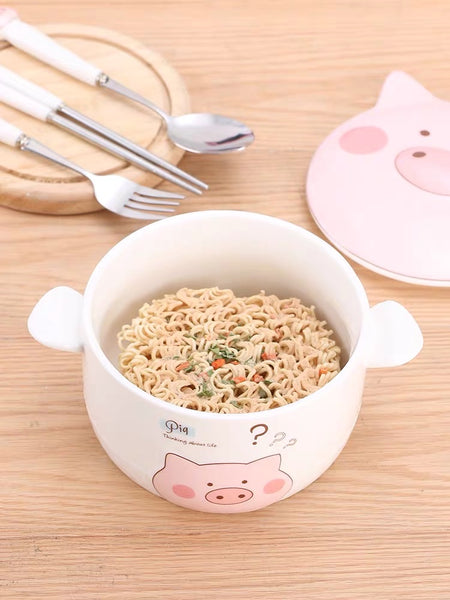 Kawaii Pig Bowl Set