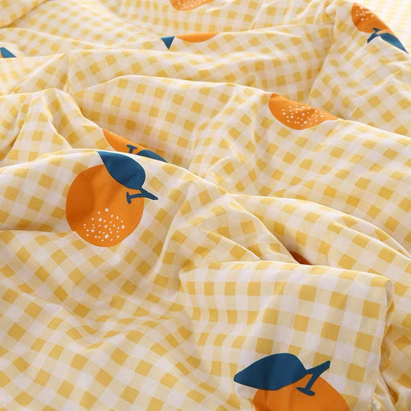 Cute Orange Bedding Set