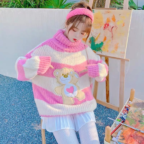 Pinky Bear Sweater