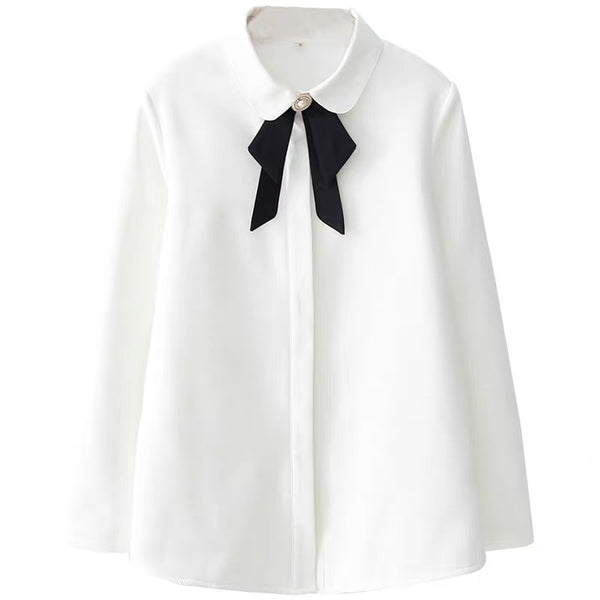 Preppy Style Bowknot Shirt