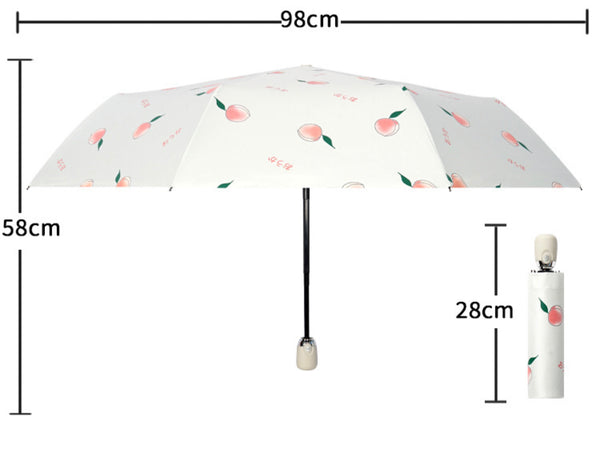Kawaii Peach Automatic Umbrella