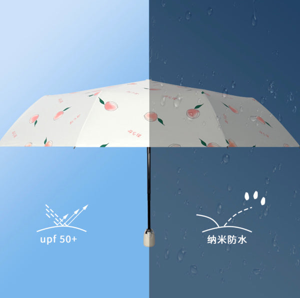 Kawaii Peach Automatic Umbrella