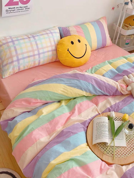 Pastel Rainbow Bedding Set