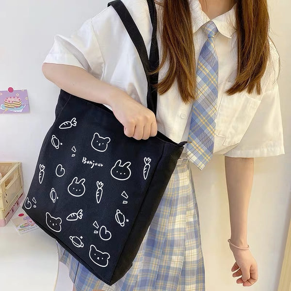 Cute Printed Canvas Bag