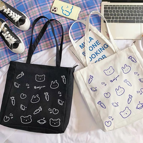 Cute Printed Canvas Bag