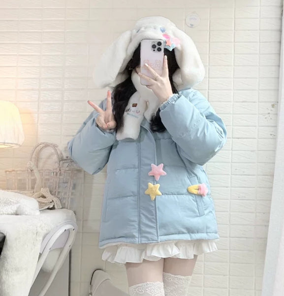 Kawaii Cinnamoroll Double Sided Down Jacket