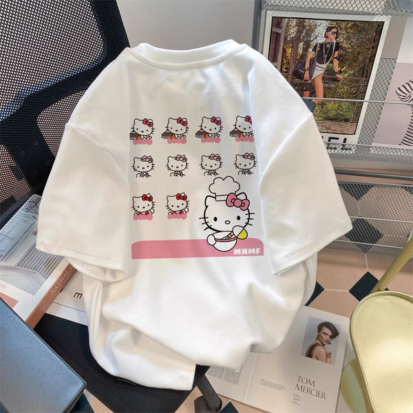 Cute Kitty Printed T-shirt