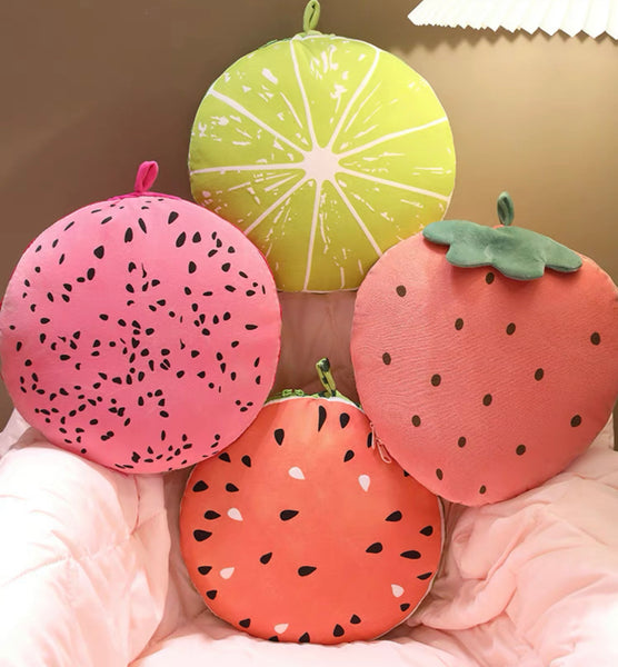 Cute Fruit Pillow & Blanket