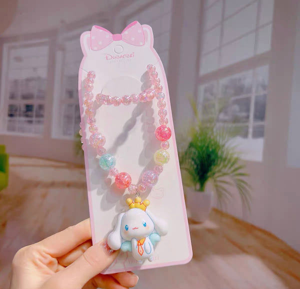 Cute Cartoon Necklace And Bracelet