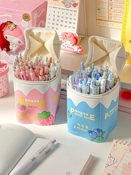 Funny Milk Pencil Bag