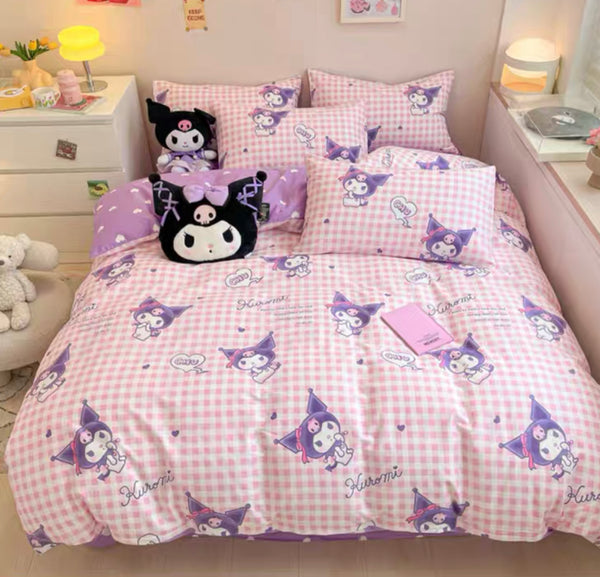 Kawaii Kuromi Bedding Set